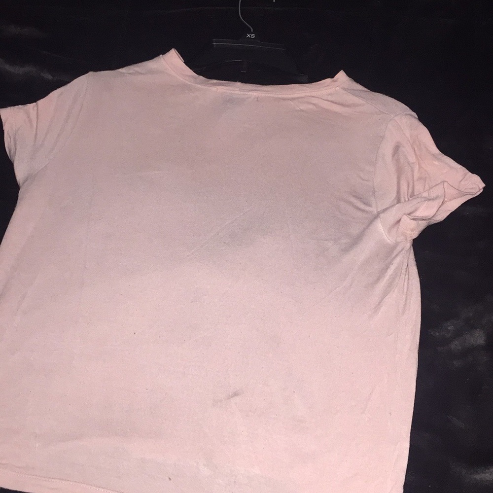Forever 21 'Positive' graphic pink blouse - Picture 2 of 2